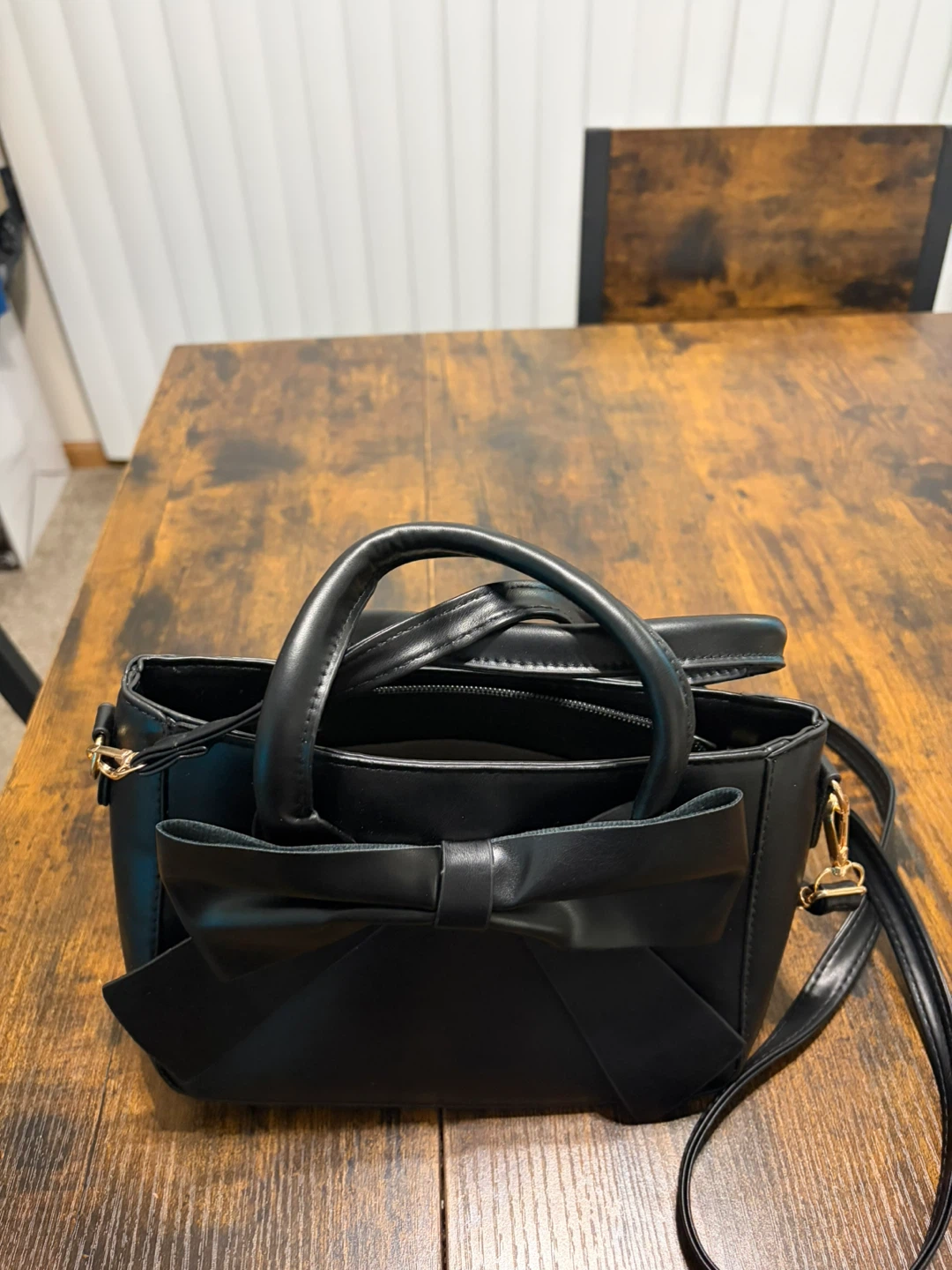 Black Bow crossbody purse