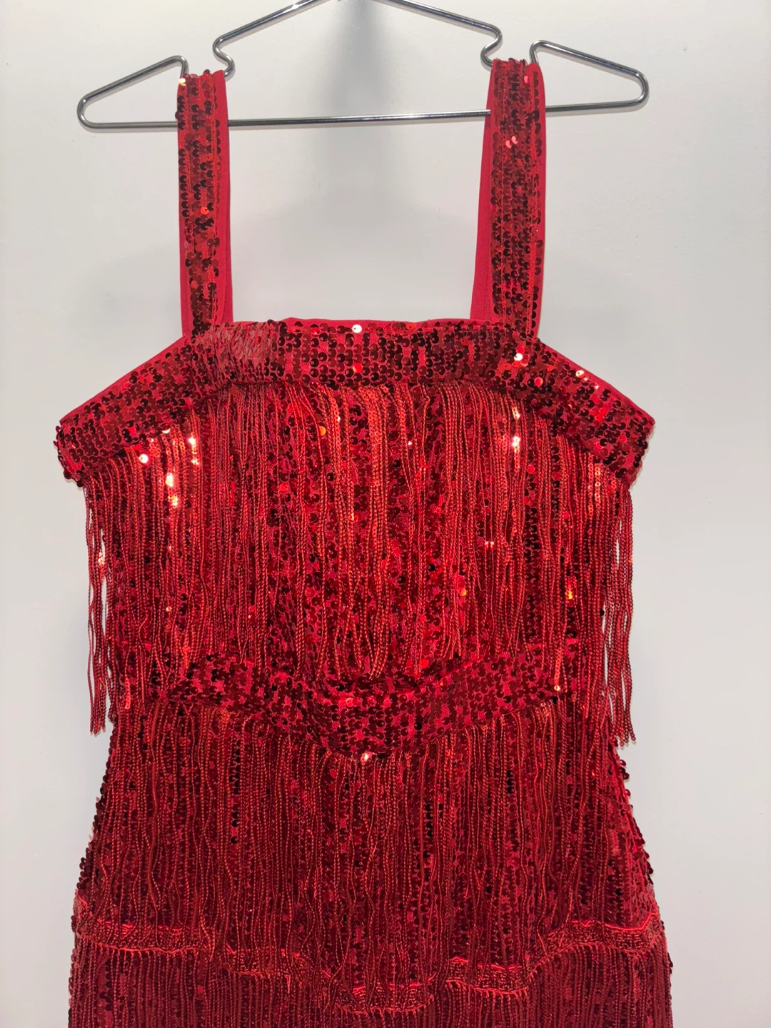 Red Sequin Fringe Flapper Dress - photo 3