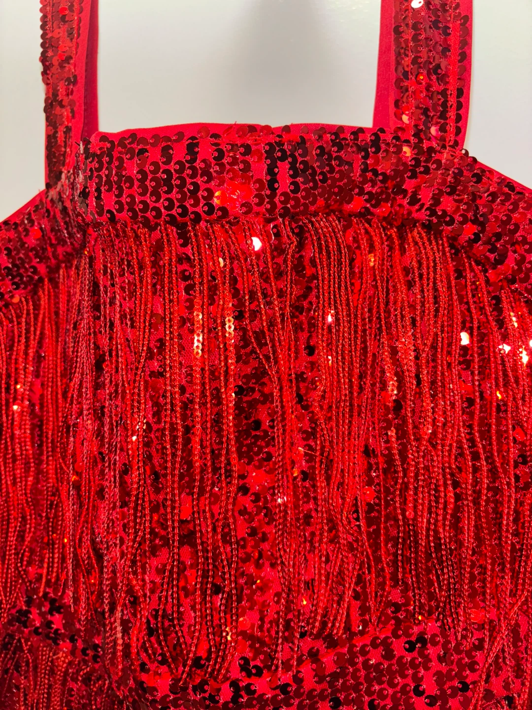 Red Sequin Fringe Flapper Dress - photo 4