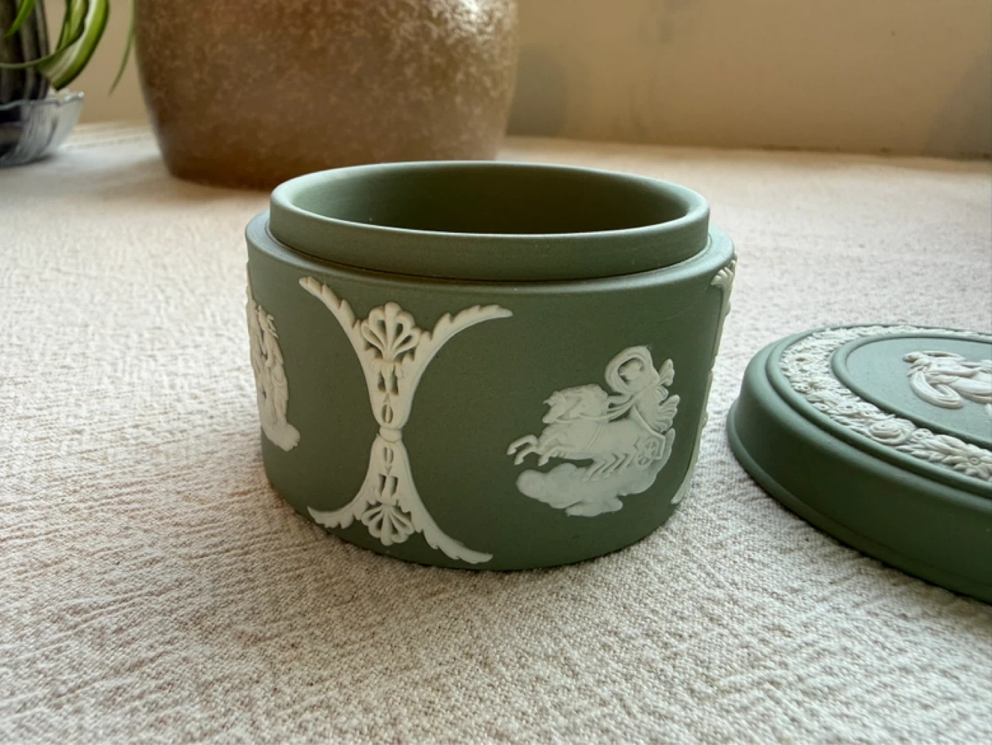 Vintage Wedgwood Trinket Box - Green - photo 4
