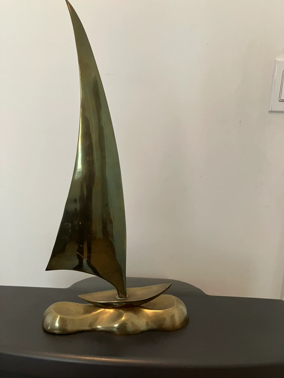 Brass Sailboat Sculpture - photo 3