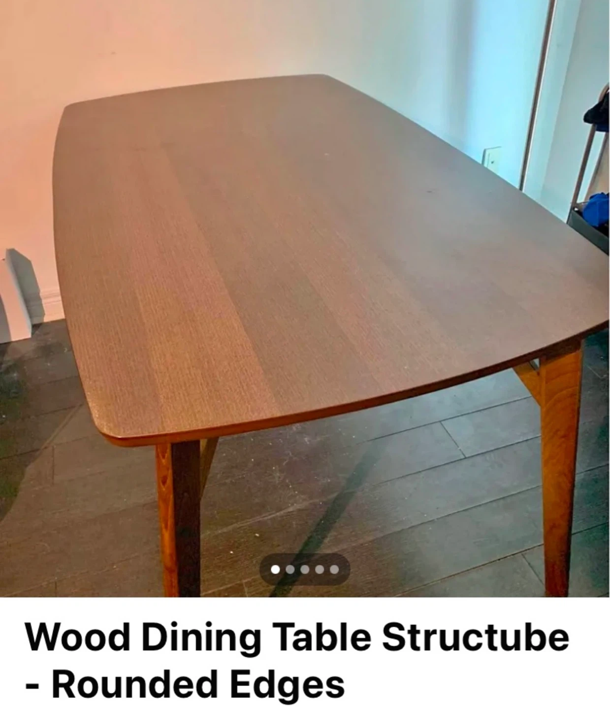 Wood Dining Table with Rounded Edges - photo 3