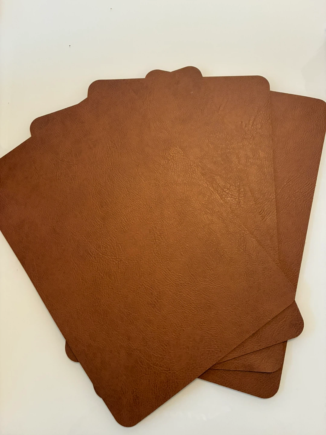 Brown Faux Leather Placemats (Set of 4) - photo 2