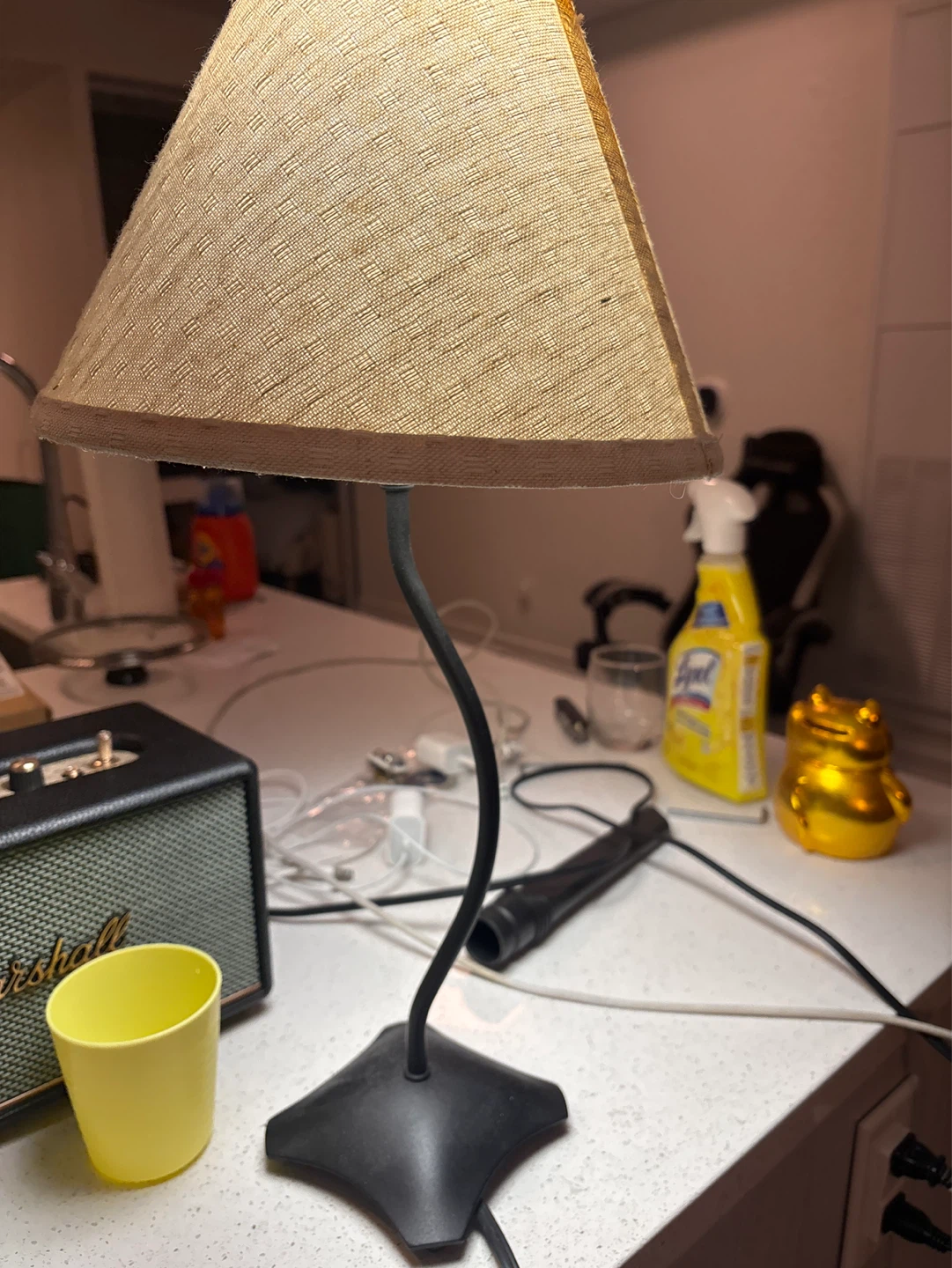 Table Lamp with Tan Shade