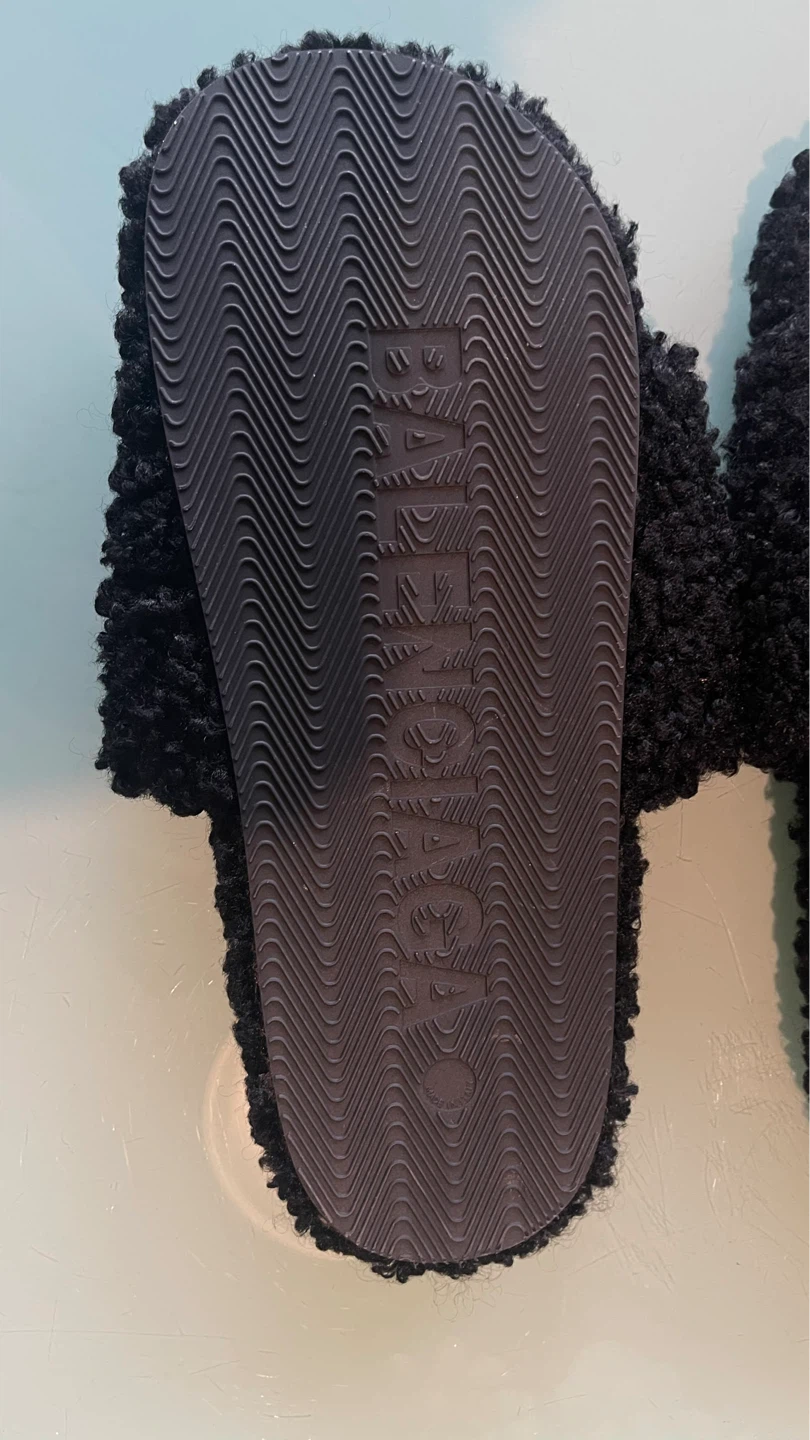Balenciaga Black Fur Slides - photo 4