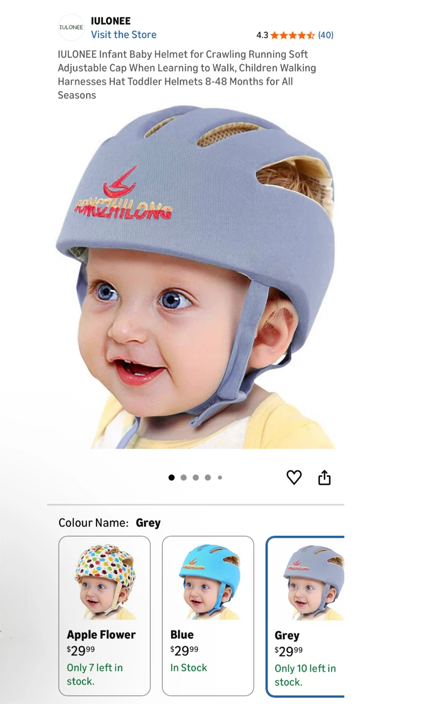 SONGZHILONG Toddler Safety Helmet