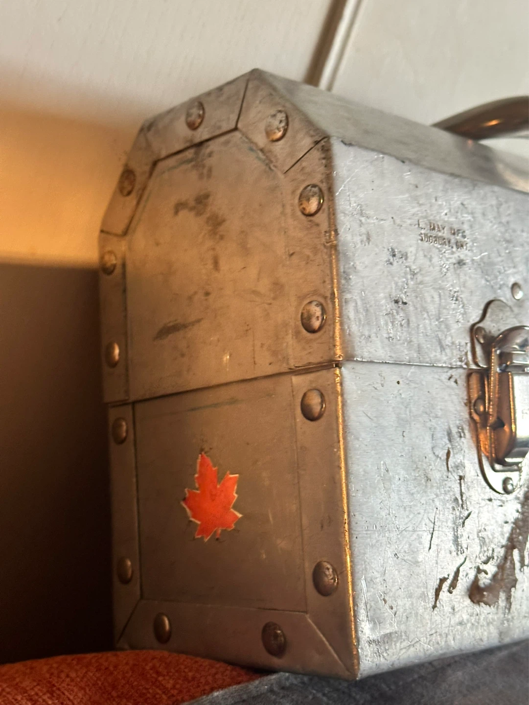 L May Mfg Sudbury Ontario  Mcm Aluminum Miners Lunchbox Pail - photo 2