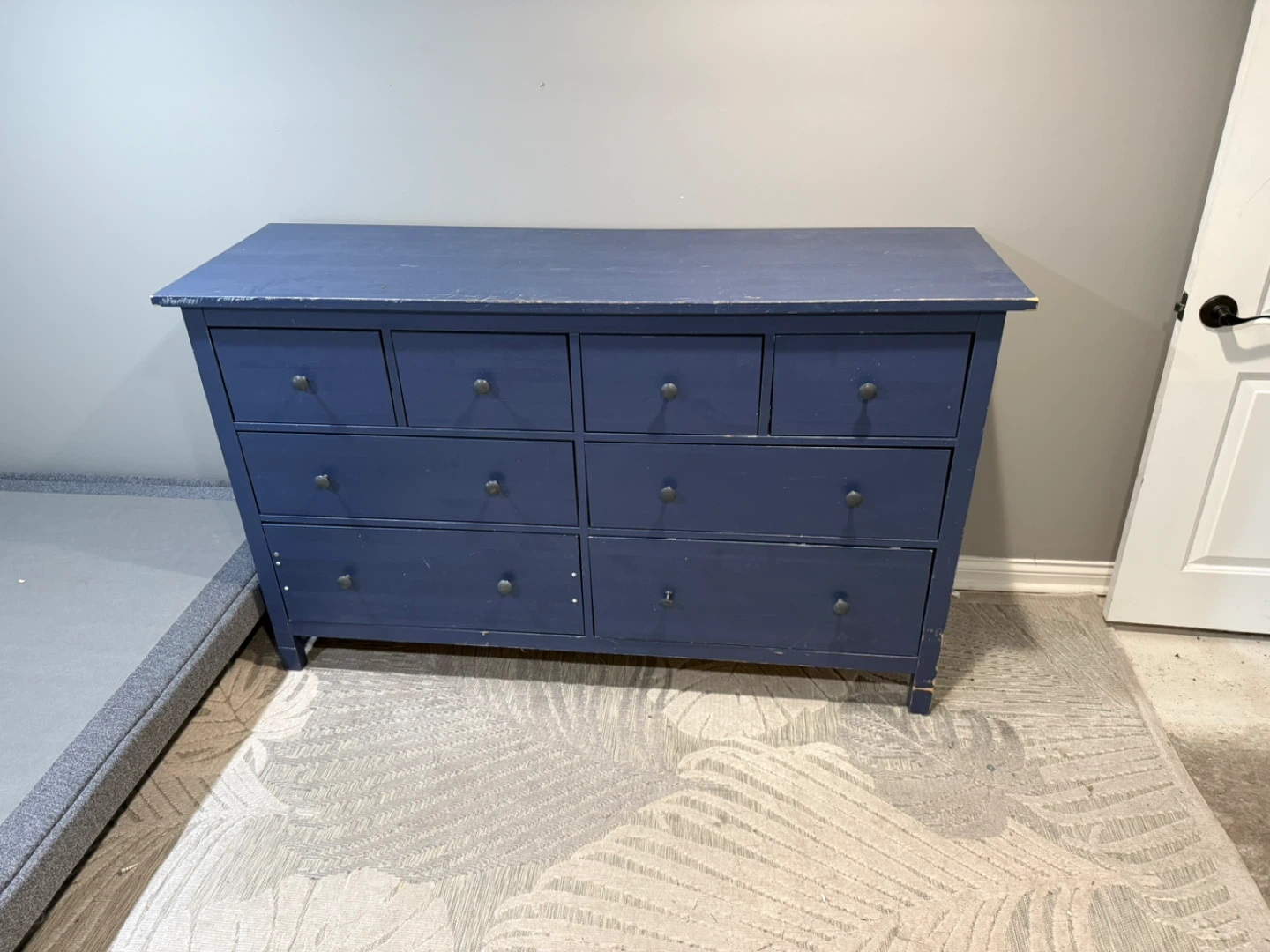 Blue 7-Drawer Dresser