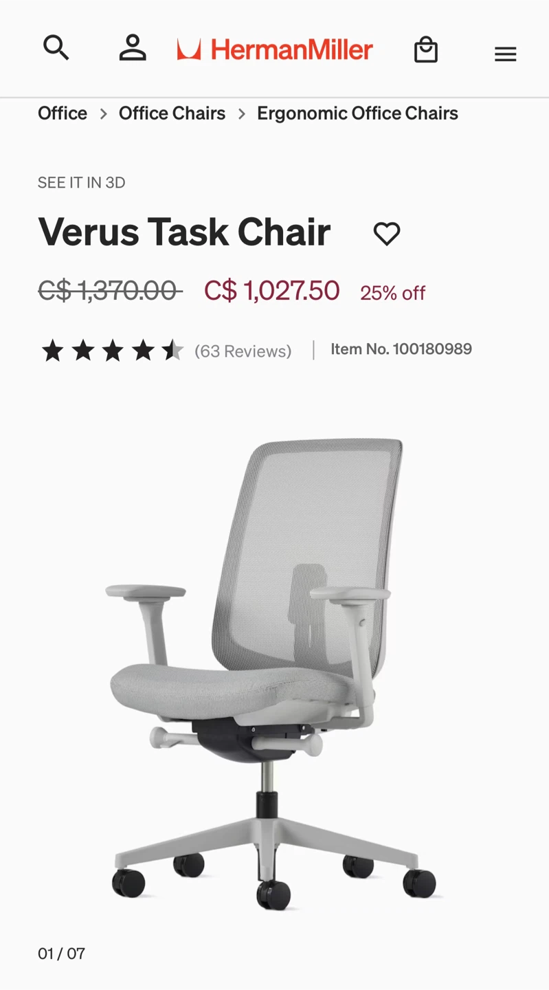 Herman Miller Verus Task Chair
