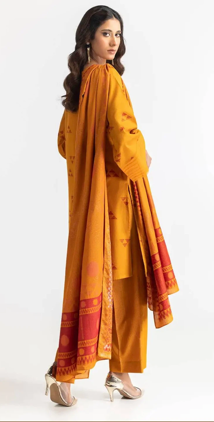 Women's Yellow Embroidered 3-Piece Suit - photo 2