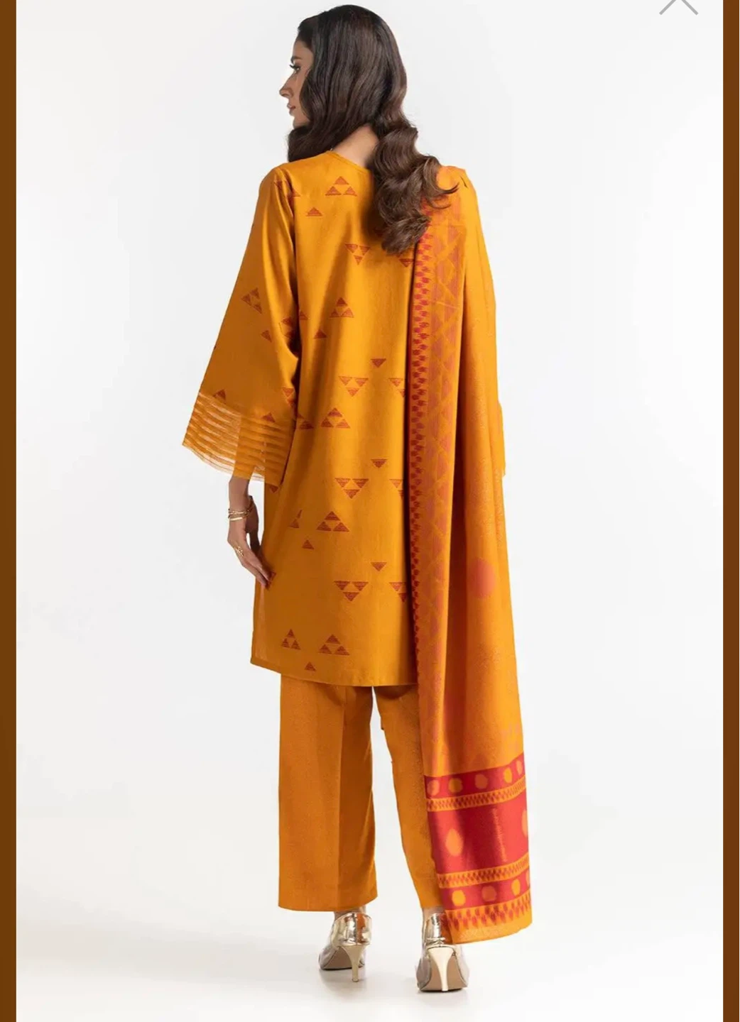 Women's Yellow Embroidered 3-Piece Suit - photo 3