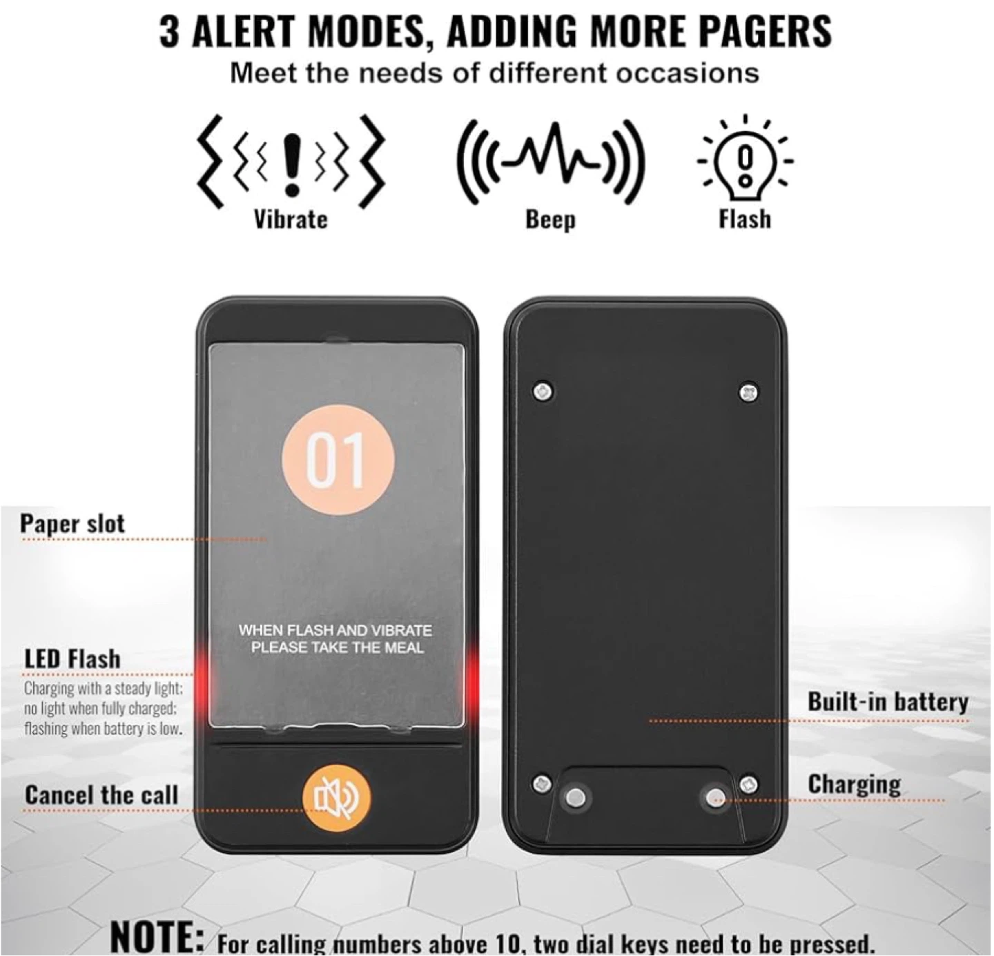 VEVOR Wireless Calling System with 23Pagers - photo 4