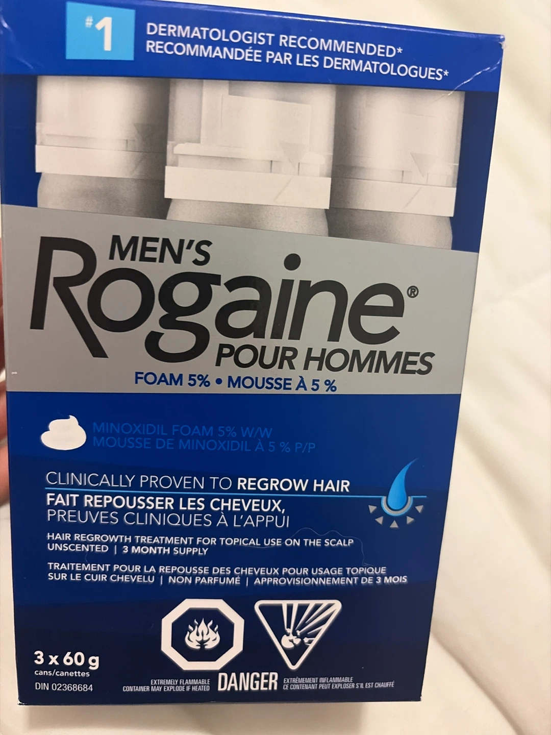 Men's Rogaine Hair Regrowth Treatment Foam 5% (3 x 60g Cans)