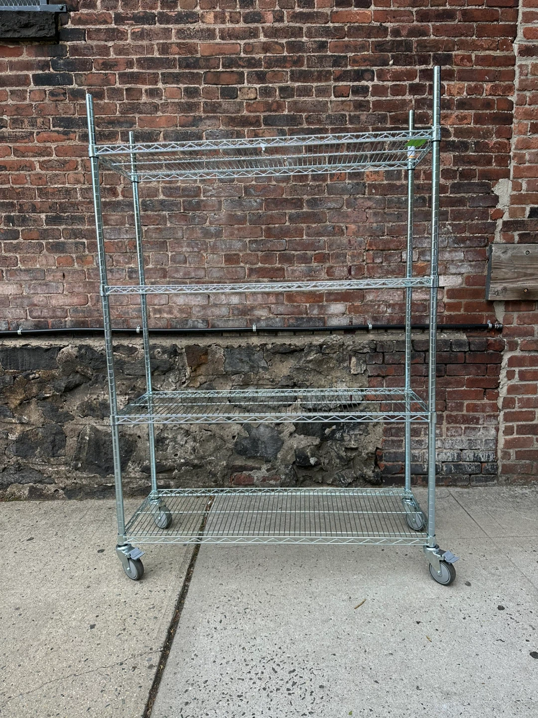 4-Tier Metal Wire Shelving Unit with Wheels - photo 2