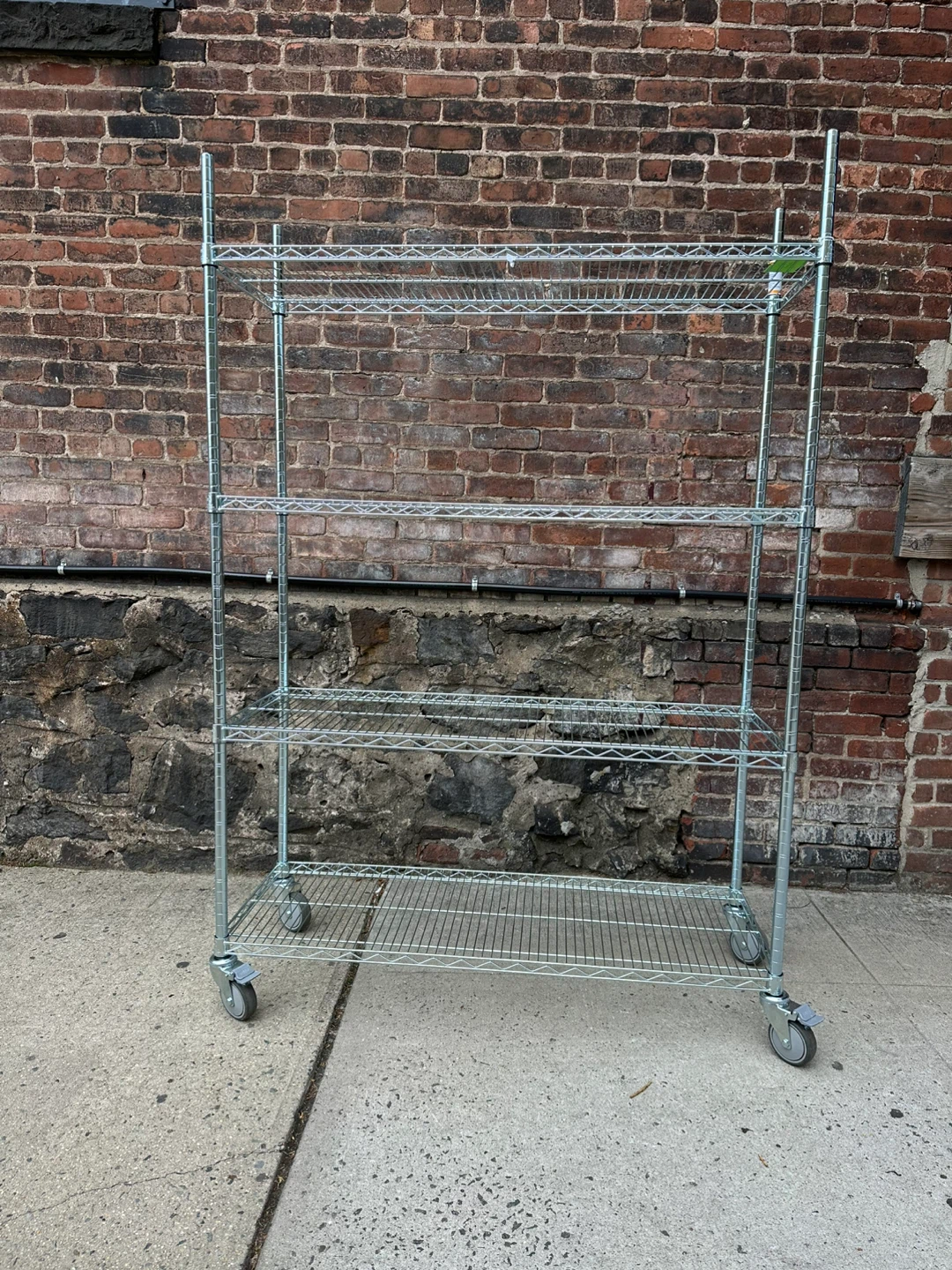 4-Tier Metal Wire Shelving Unit with Wheels