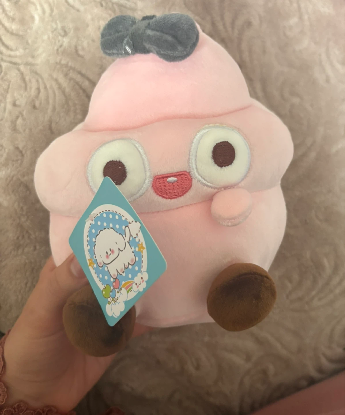 Pink Plush Toy with Bow