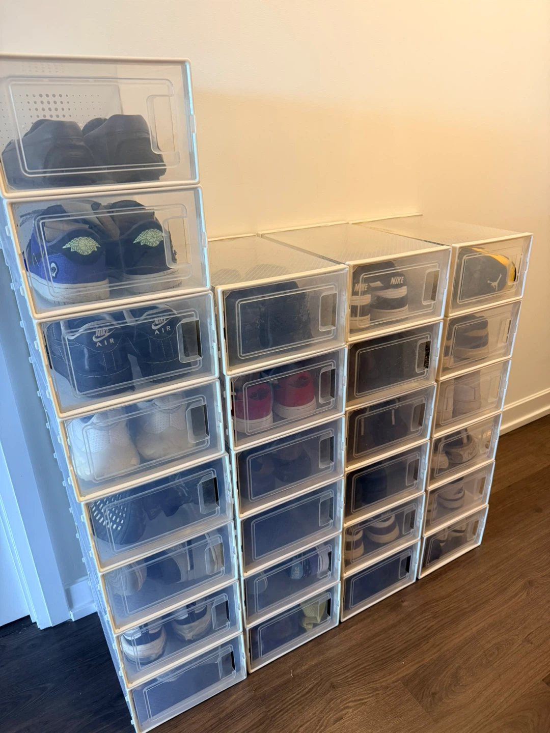 24* Stackable Clear Shoe Storage Boxes - photo 2