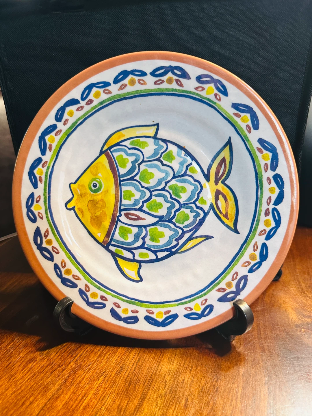 Set of 6 Salad Plates Fish Melamine - photo 3