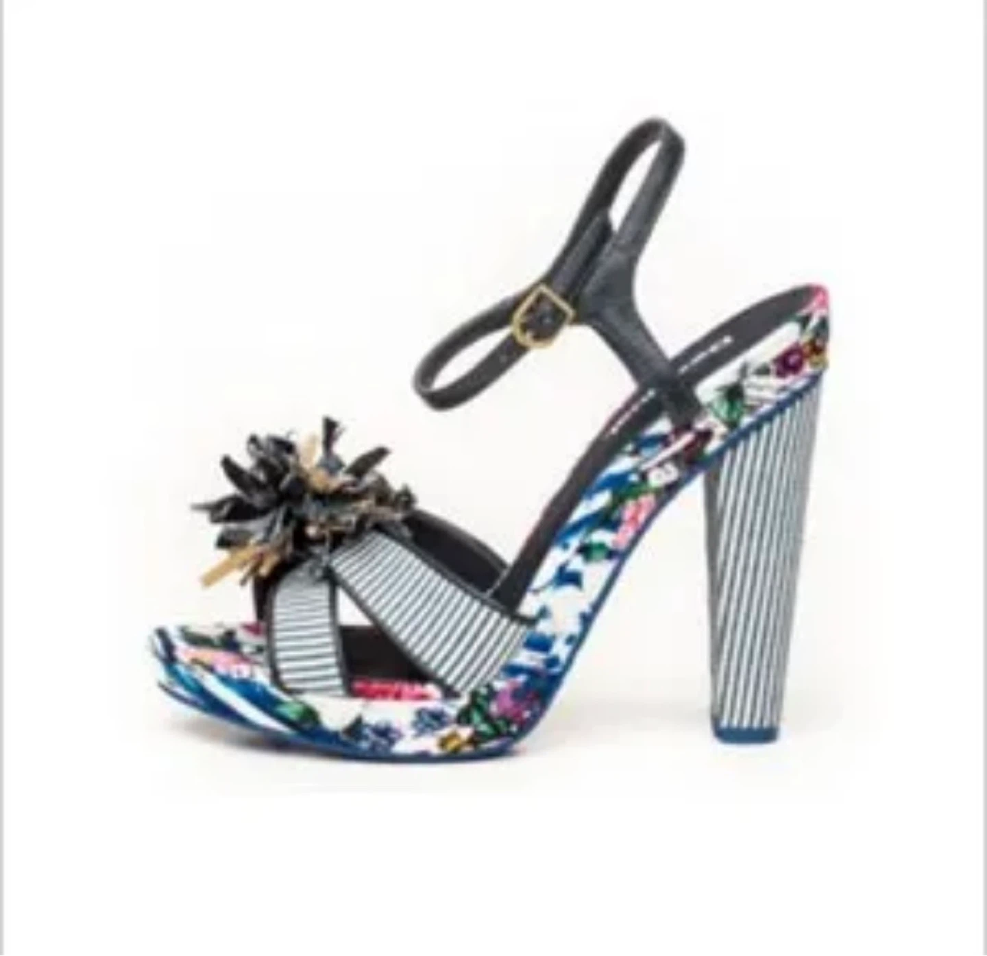 Desigual Floral Platform Heeled Sandals 5 seize