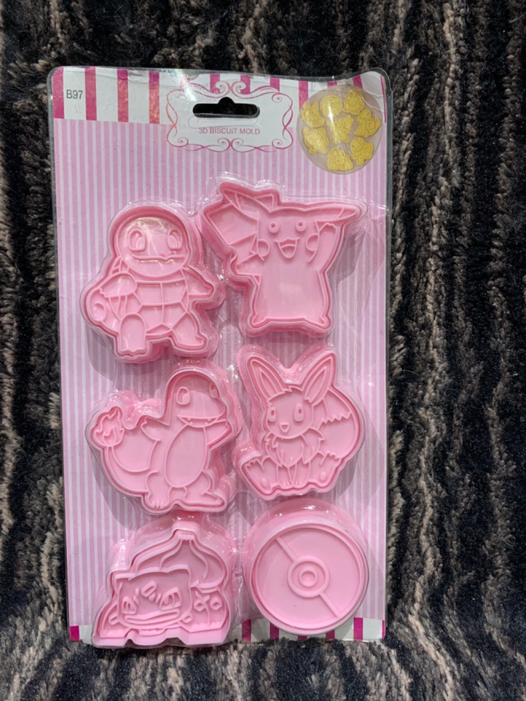 Pokemon Cookie Cutter Set - Pikachu, Squirtle, Charmander, Eevee