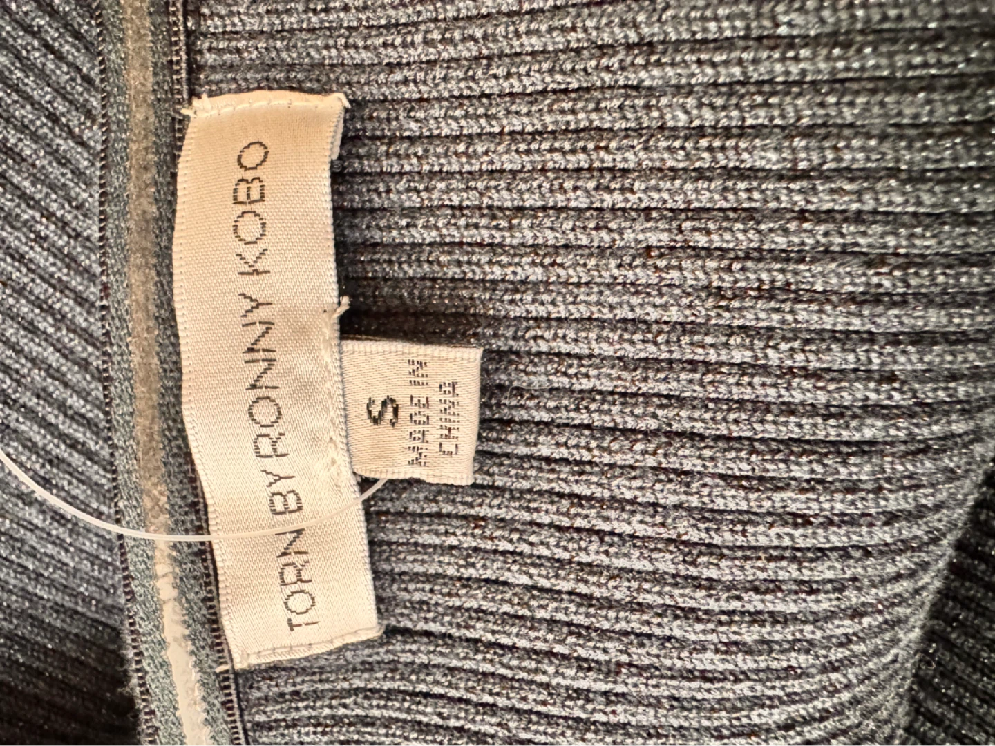 Torn by Ronny Kobo Black Ribbed Bubble Hem Dress Size S - photo 2