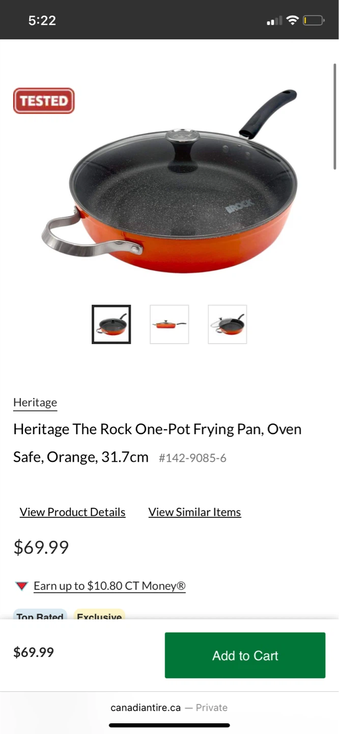 Heritage The Rock One-Pot Frying Pan, 31.7cm, Orange - photo 5