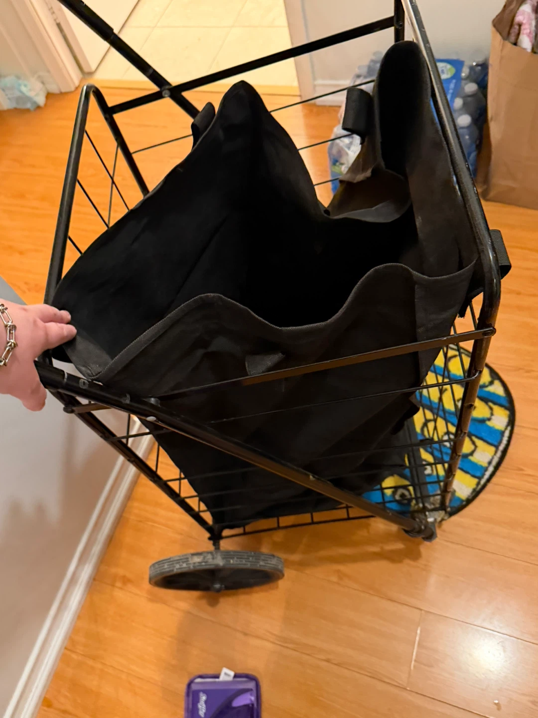 Big black  Shopping Cart with Wheels - photo 2