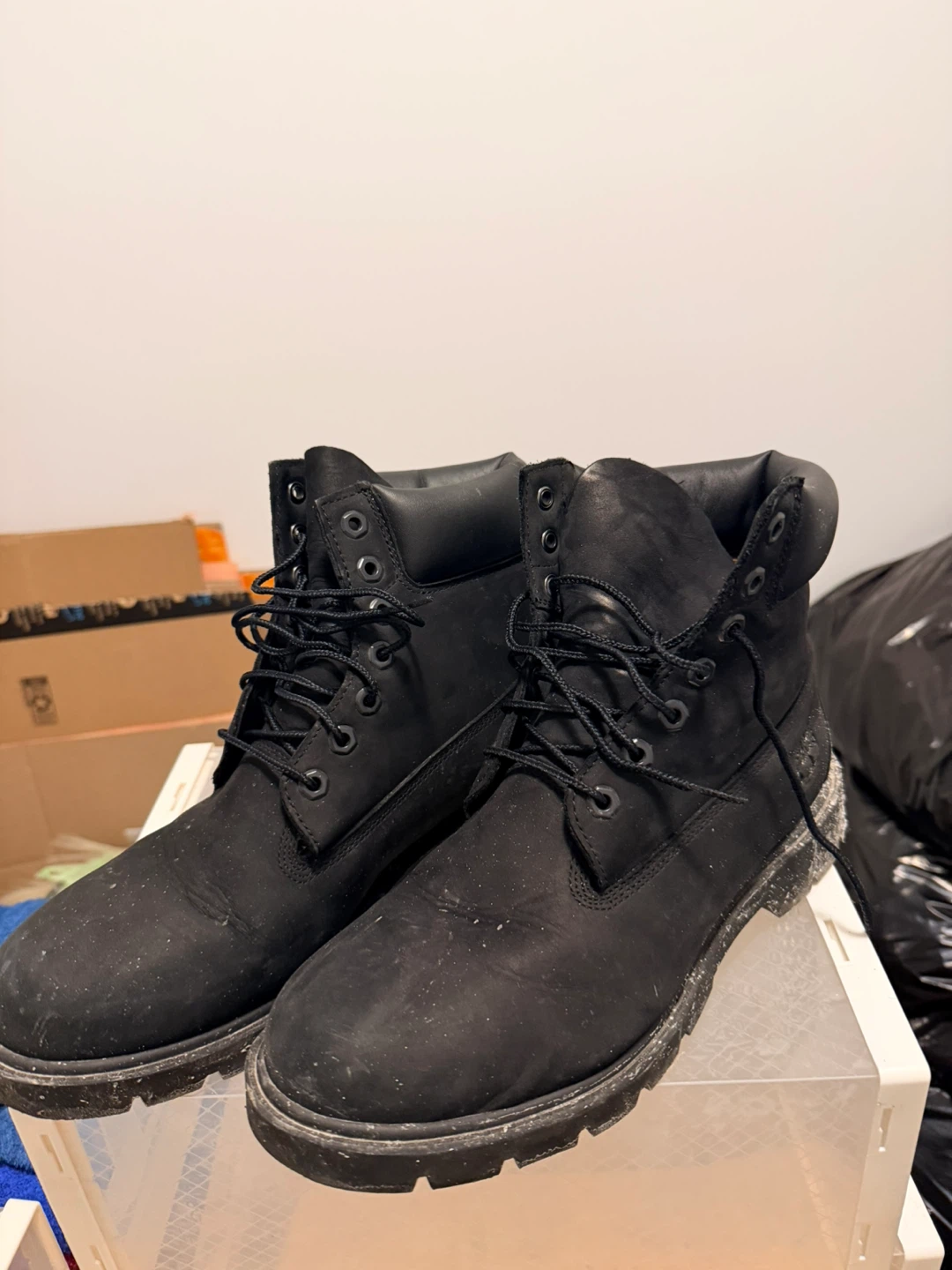 Timberland Black Lace-Up Boots - Size 9.5 - photo 2