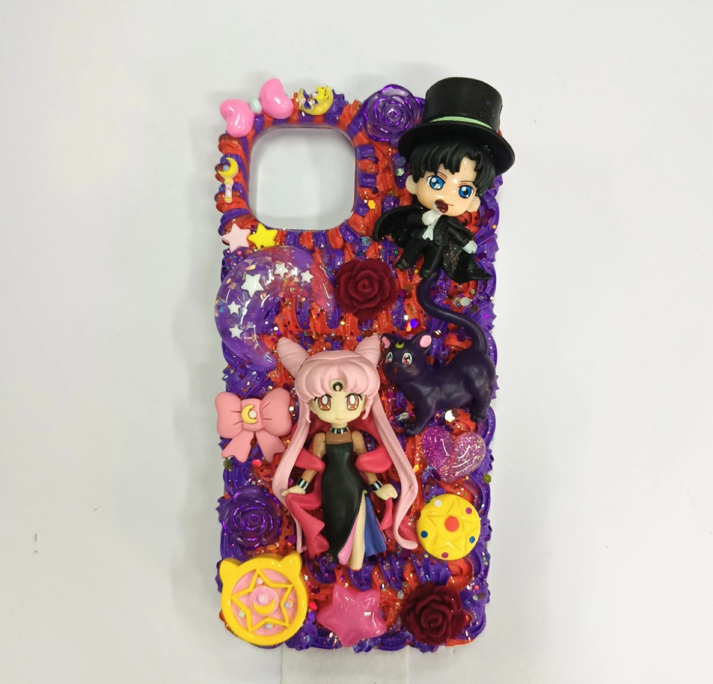 Sailor Moon Phone Case with Tuxedo Mask & Luna