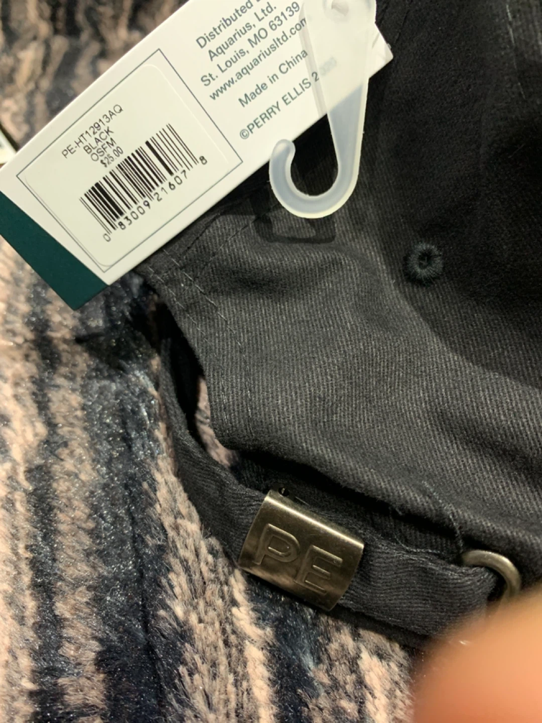 Perry Ellis Black Baseball Cap - OSFM - photo 4