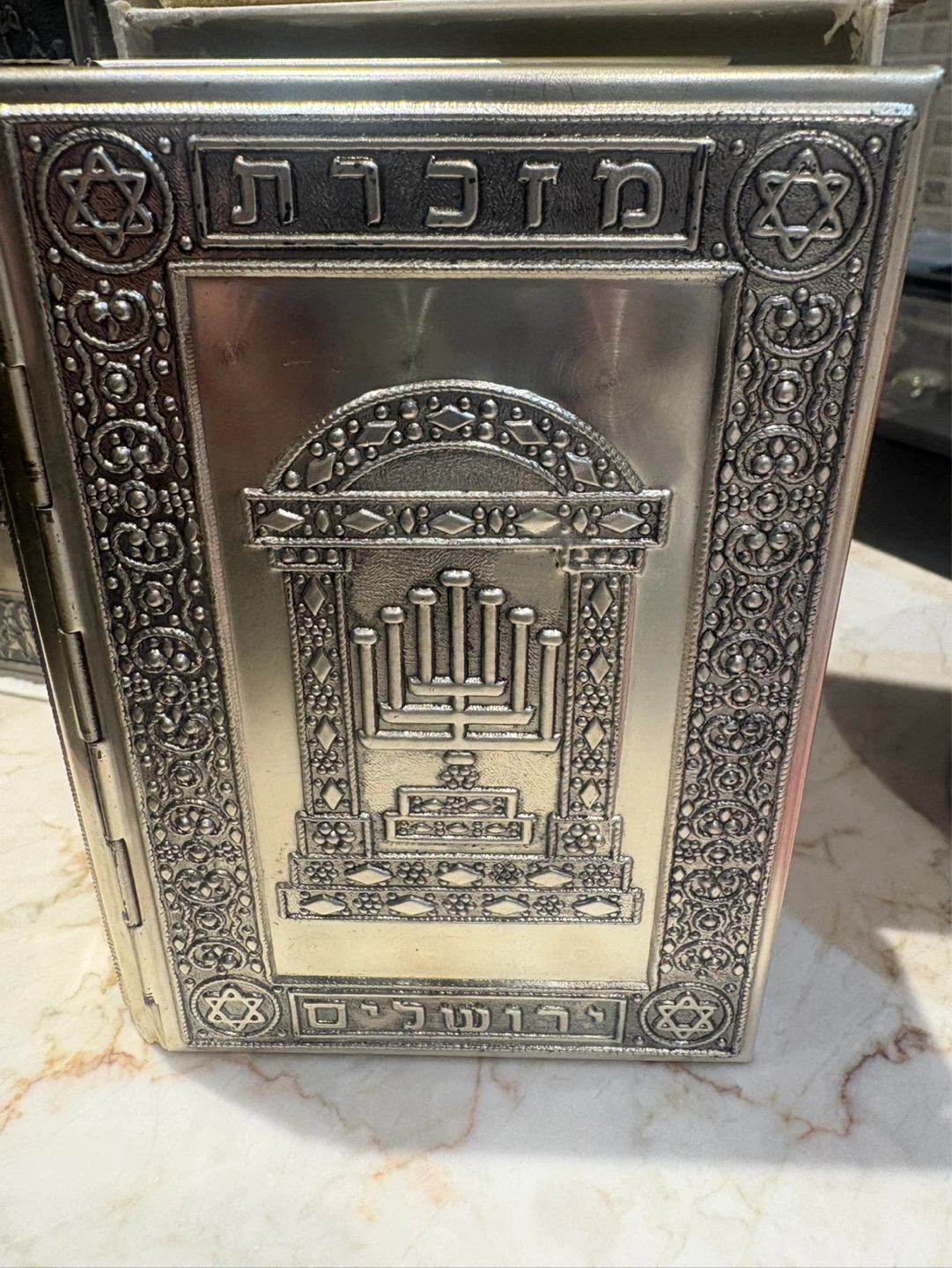 Ornate Silver Tone Decorative Book - photo 5