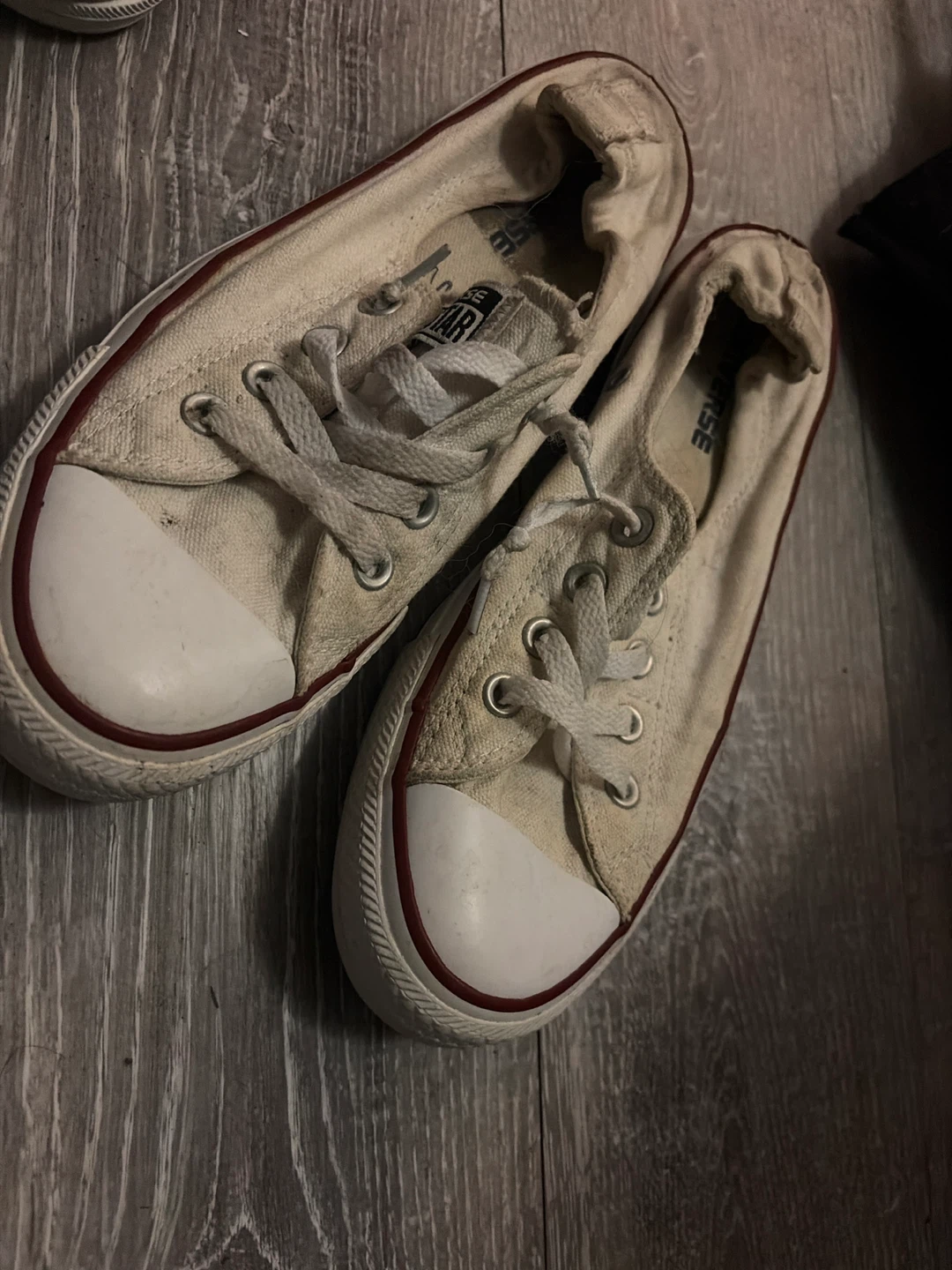 Converse All Star Cream Canvas Low Top Sneakers