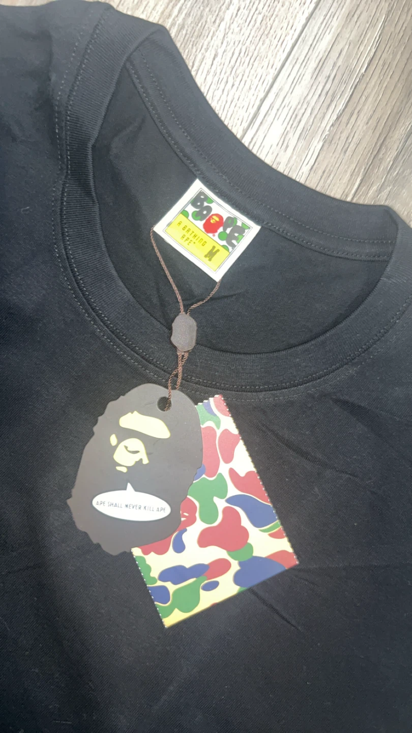BAPE A Bathing Ape Black Camo Face T-Shirt - photo 3
