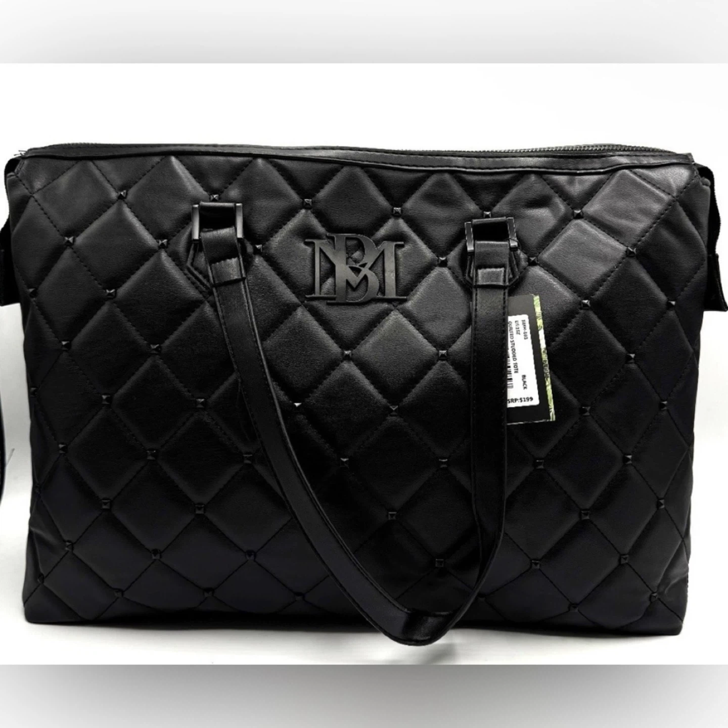 BADGLEY MISCHKA MSRP $199 Quilted Studded Tote Bag