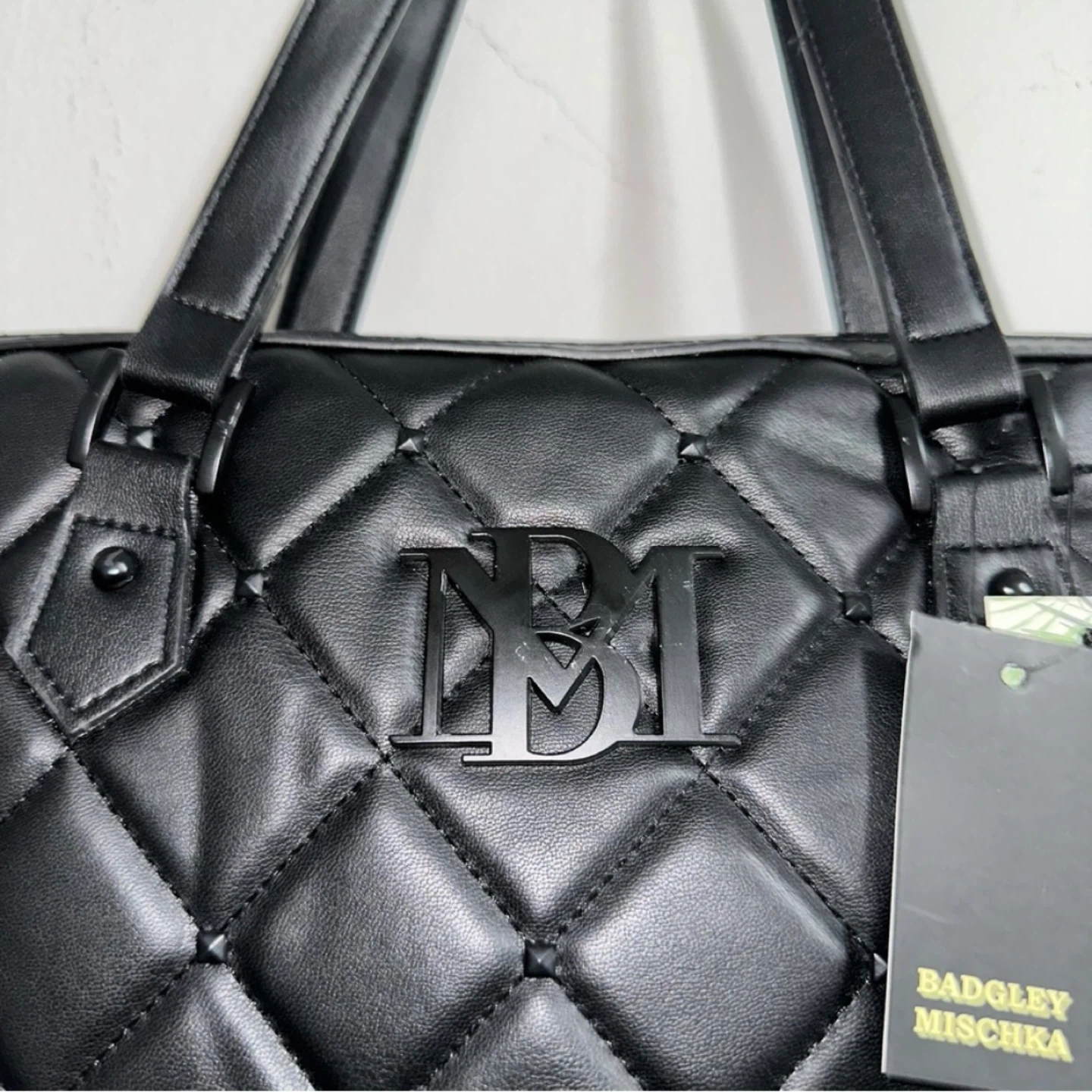 BADGLEY MISCHKA MSRP $199 Quilted Studded Tote Bag - photo 3