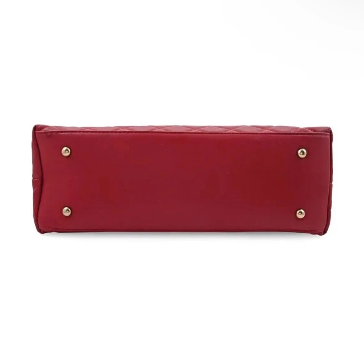 BADGLEY MISCHKA MSRP $159 Brick Red Big Diamond Quilted Tote - photo 4