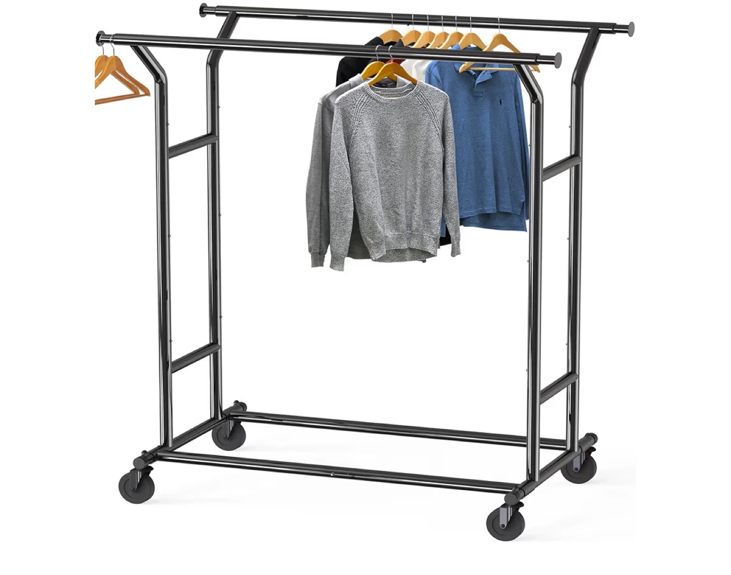 Simple Houseware Double Rail Garment Rack