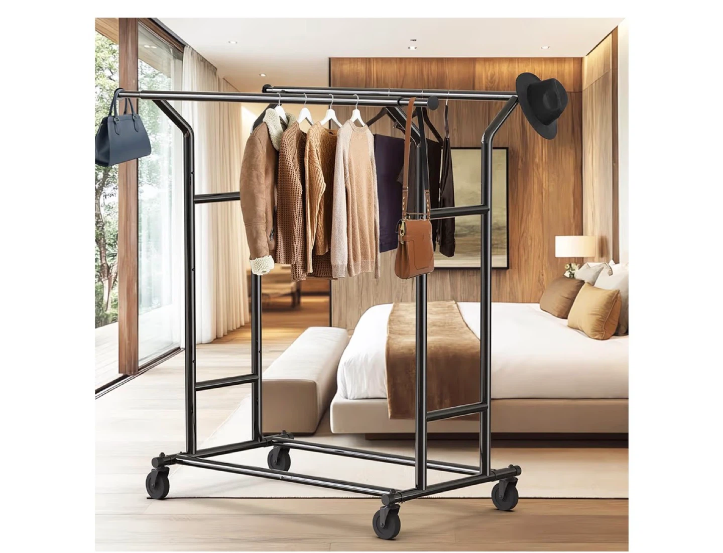 Simple Houseware Double Rail Garment Rack - photo 2