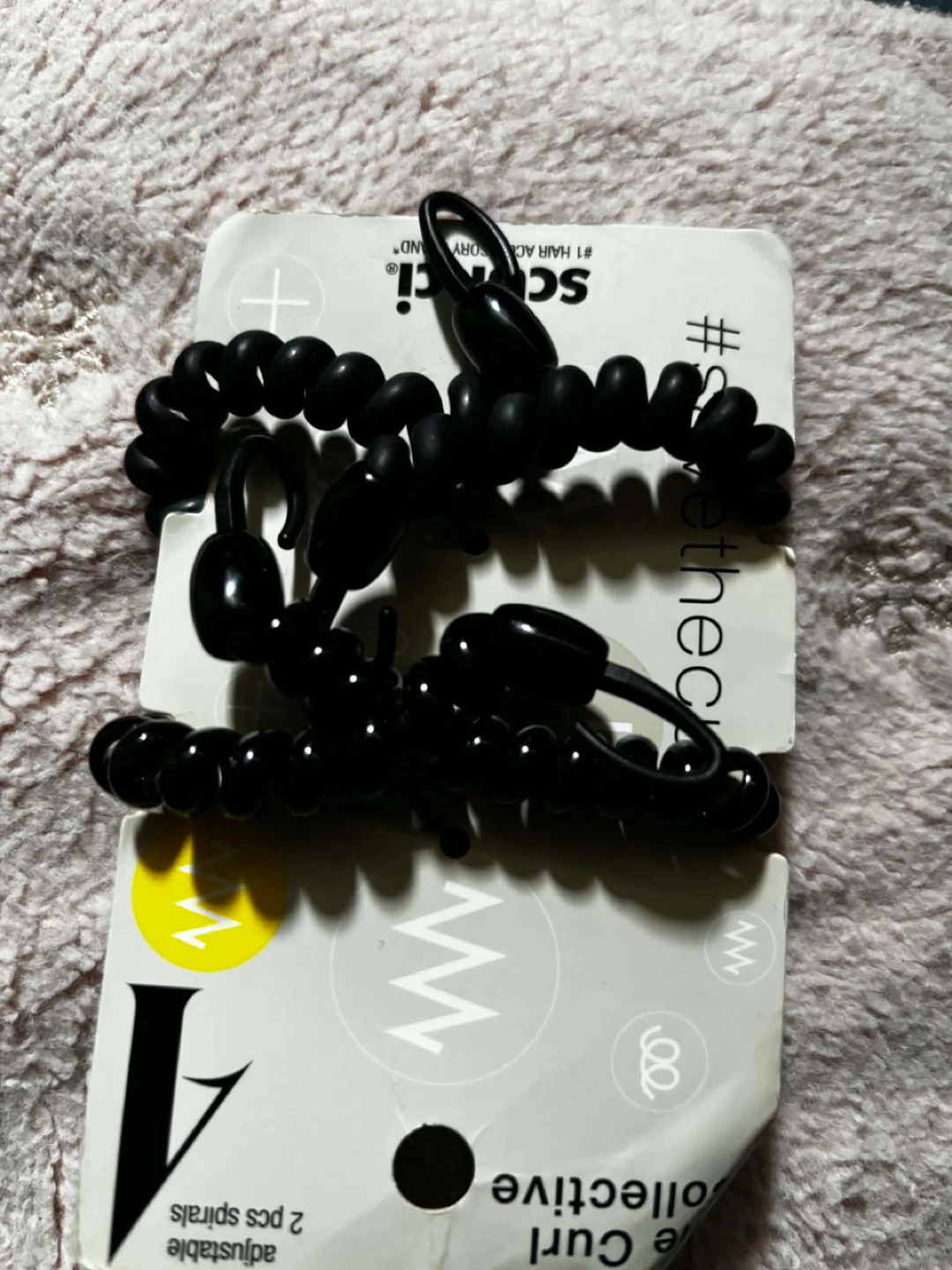 Scunci Black Spiral Hair Ties (2 pc)