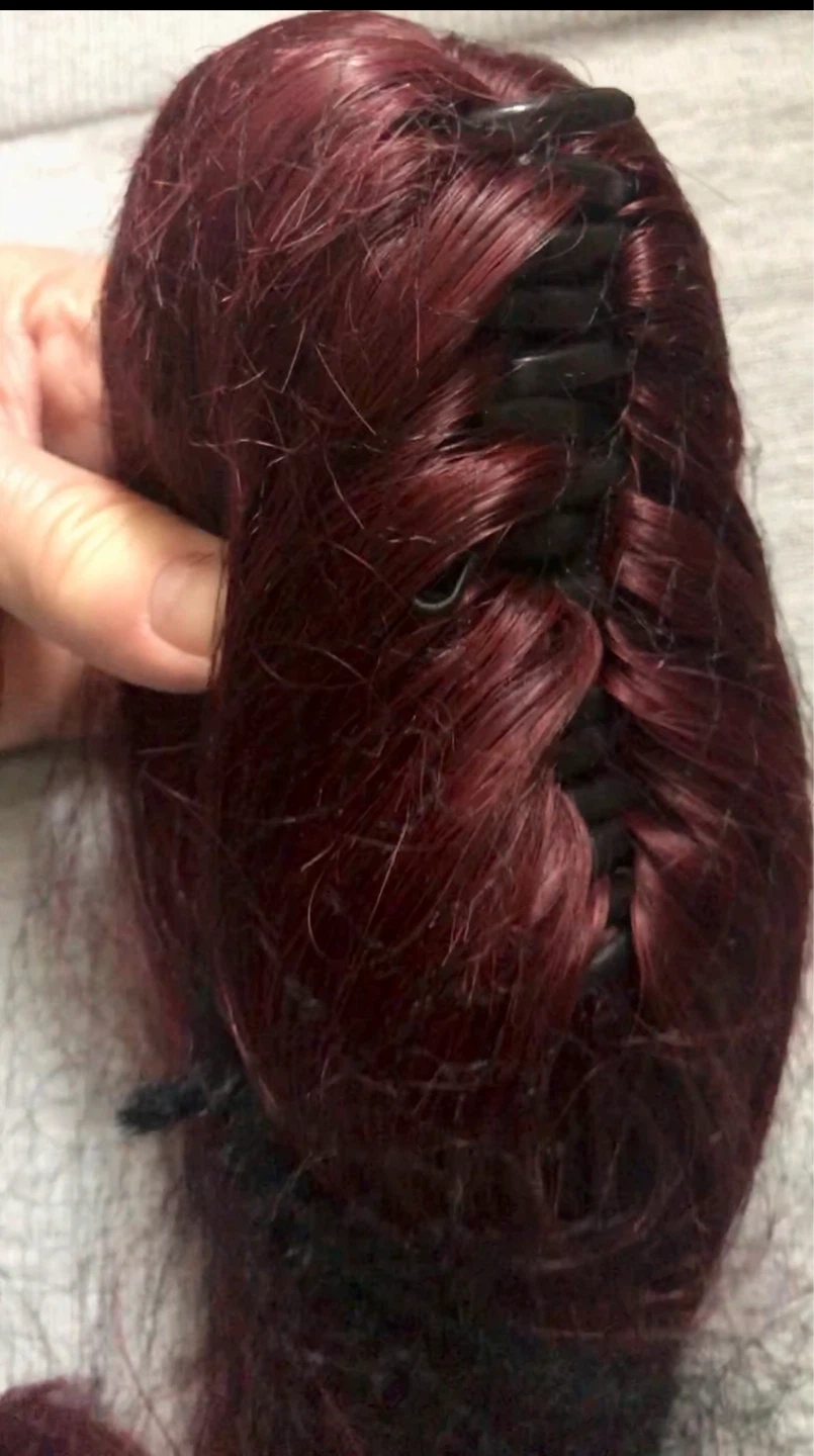Black or burgundy pony tile with clips - photo 4