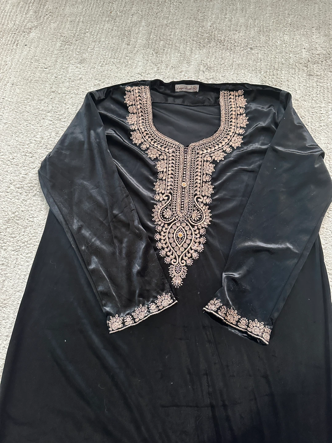 black & Velvet Kaftan Dress