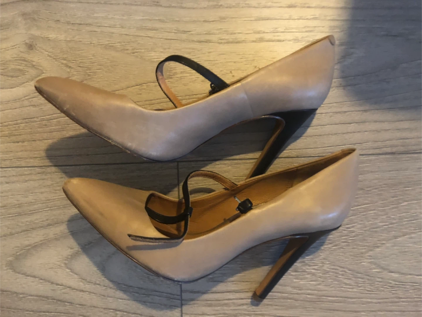 Coach Tan Leather Mary Jane Heels