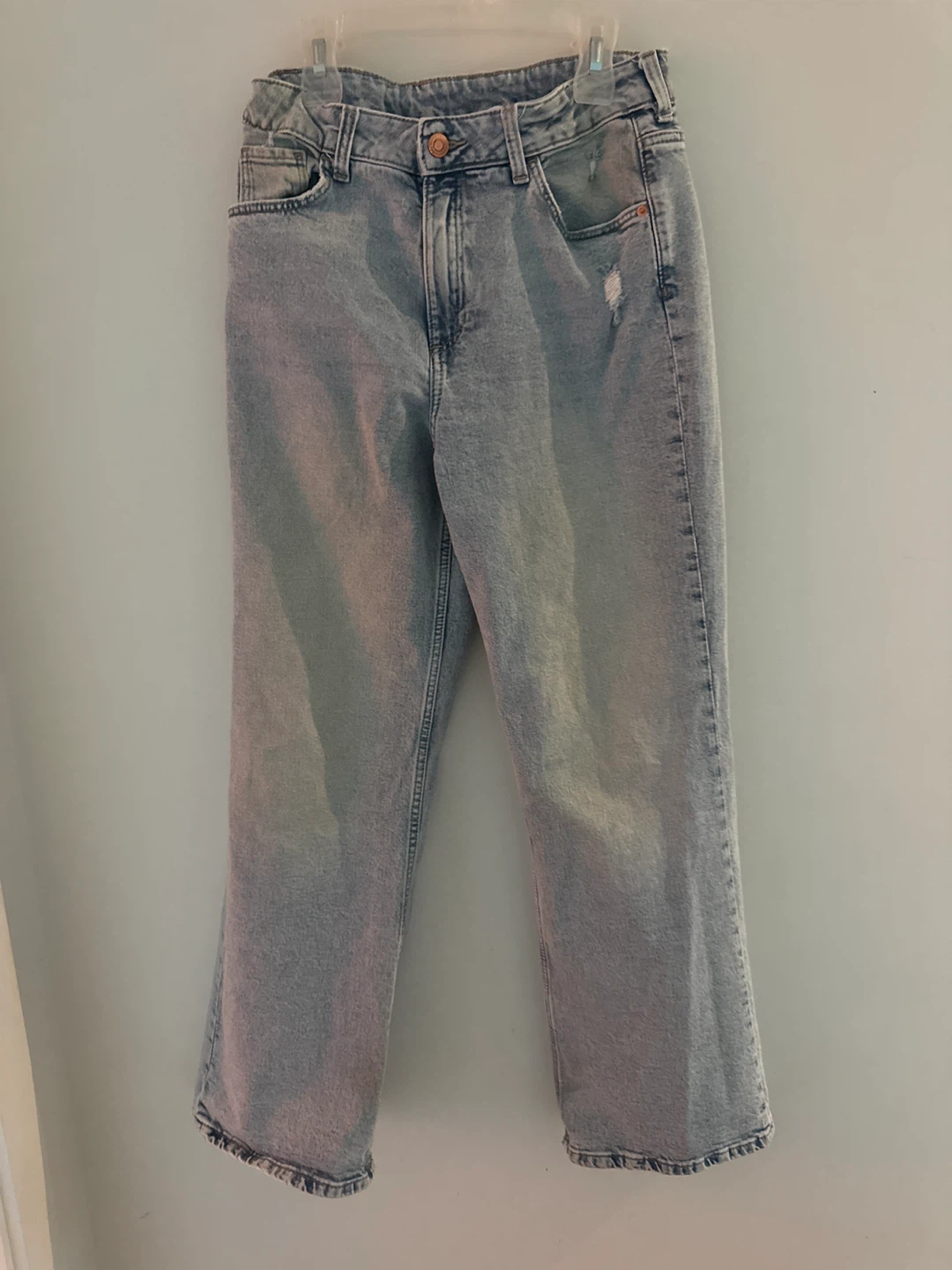 Kids Light Wash Wide Leg Jeans