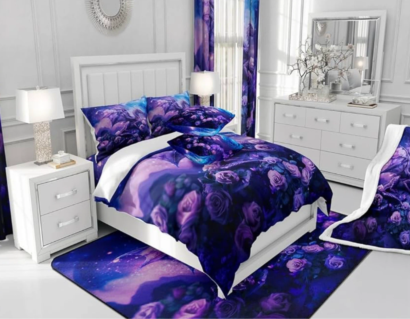 3Pcs Dragon Galaxy King Bedding Set - photo 5
