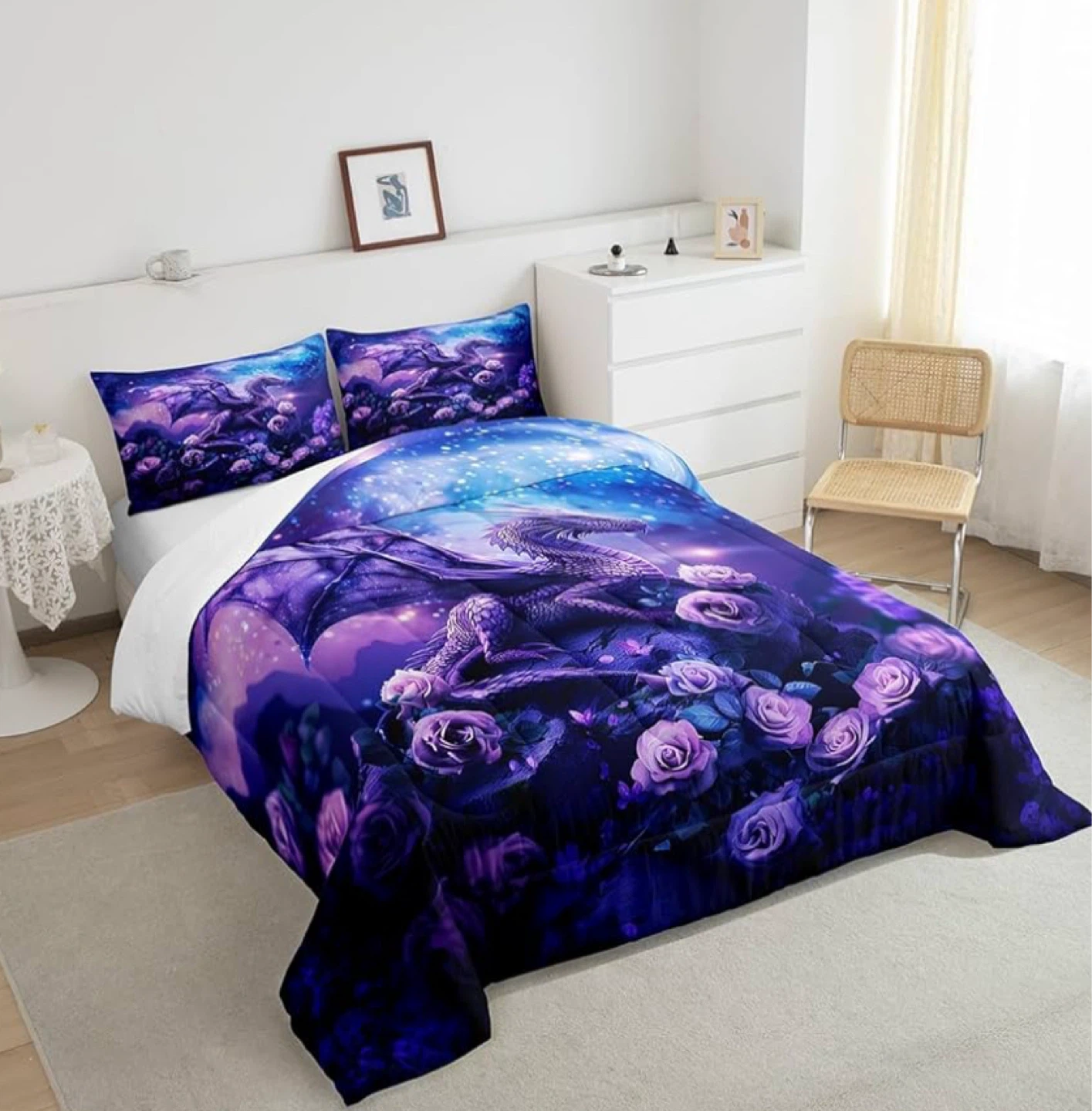 3Pcs Dragon Galaxy King Bedding Set - photo 3