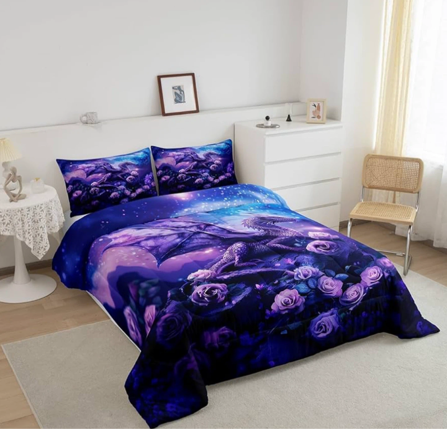 3Pcs Dragon Galaxy King Bedding Set - photo 2