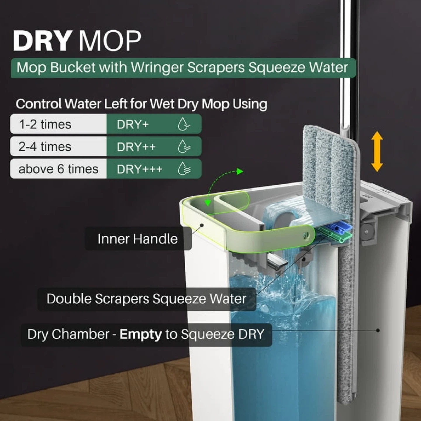 JOYMOOP Mop and Bucket with Wringer Set - photo 4