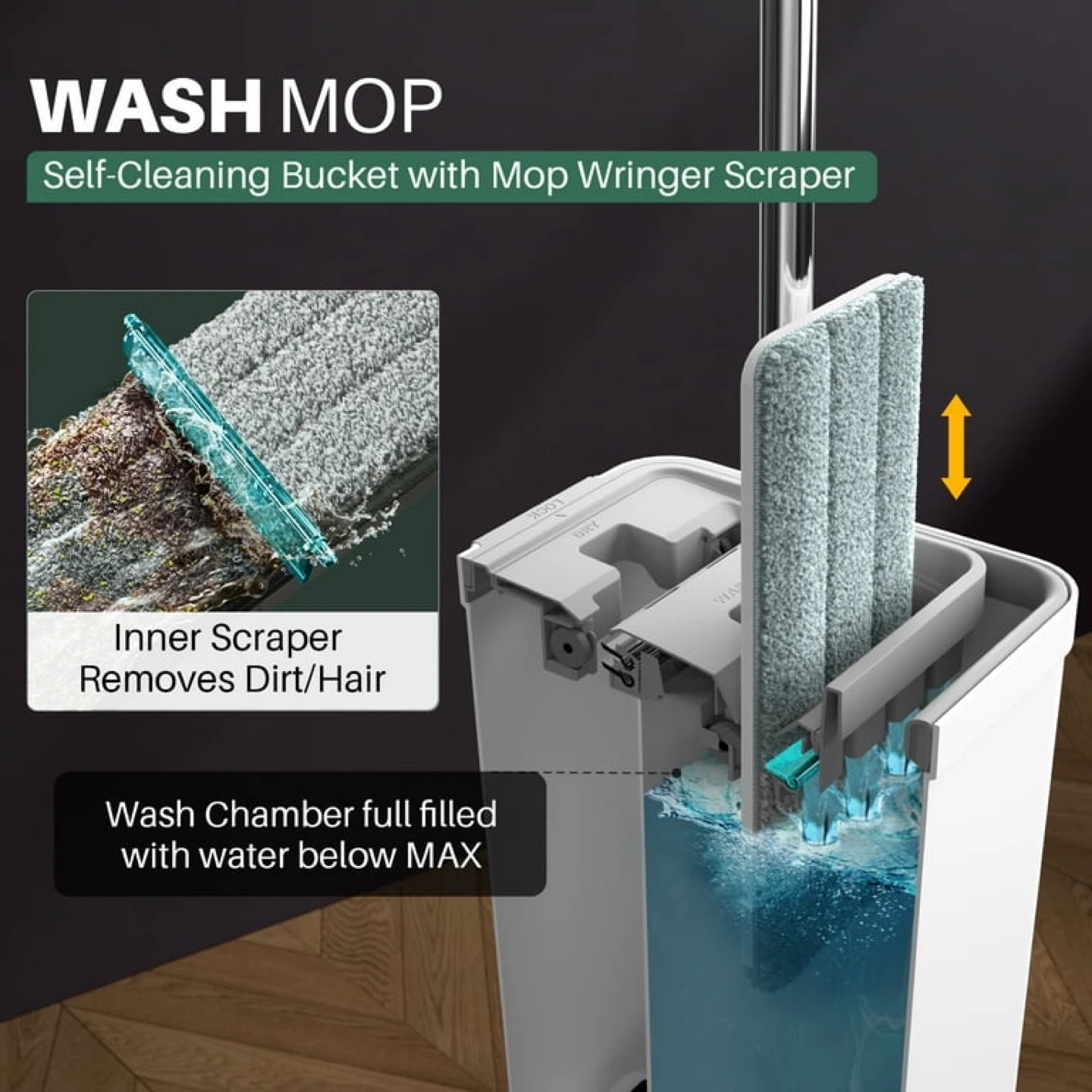 JOYMOOP Mop and Bucket with Wringer Set - photo 5