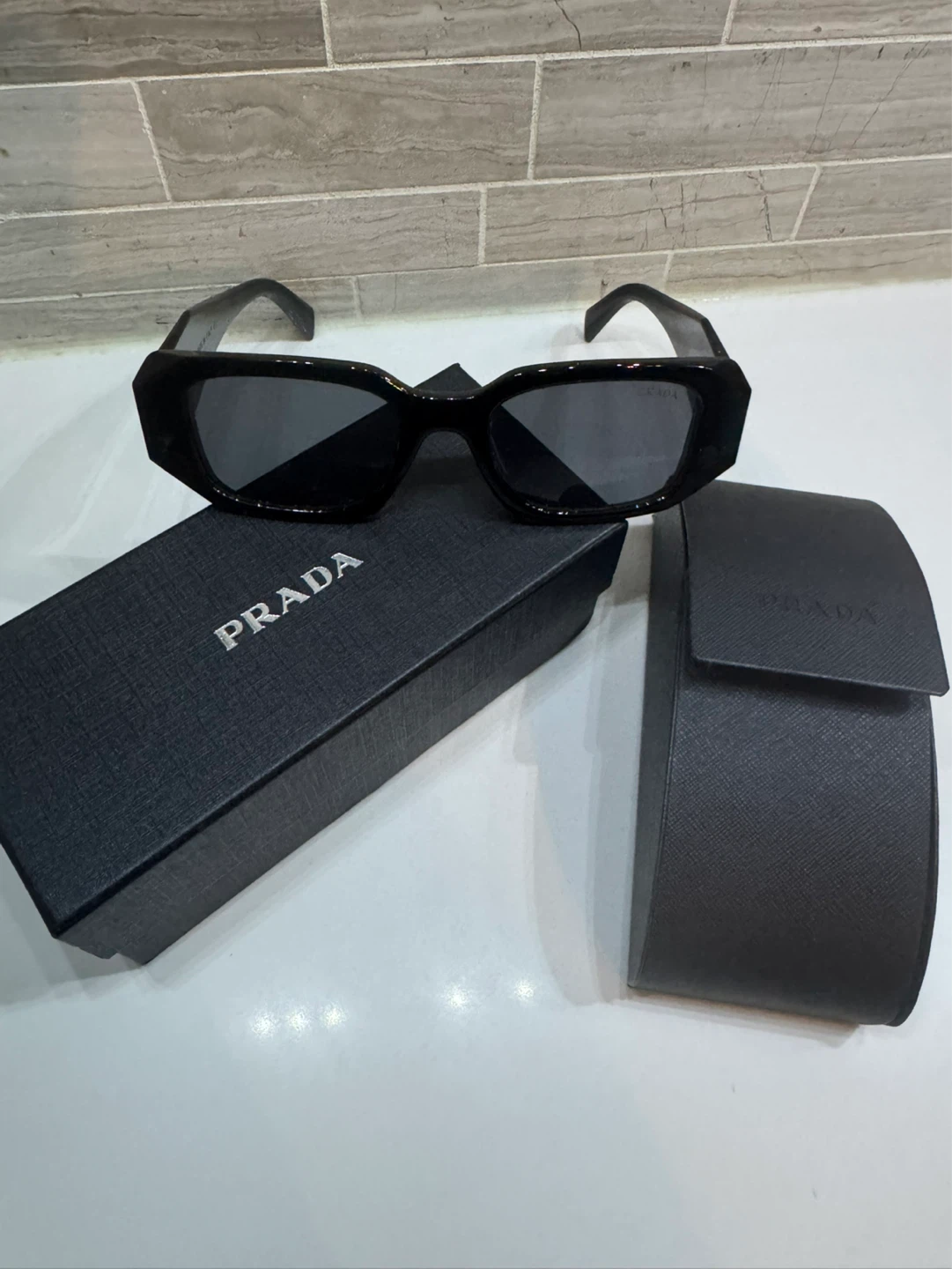 Prada Black Sunglasses with Case and Box - photo 2