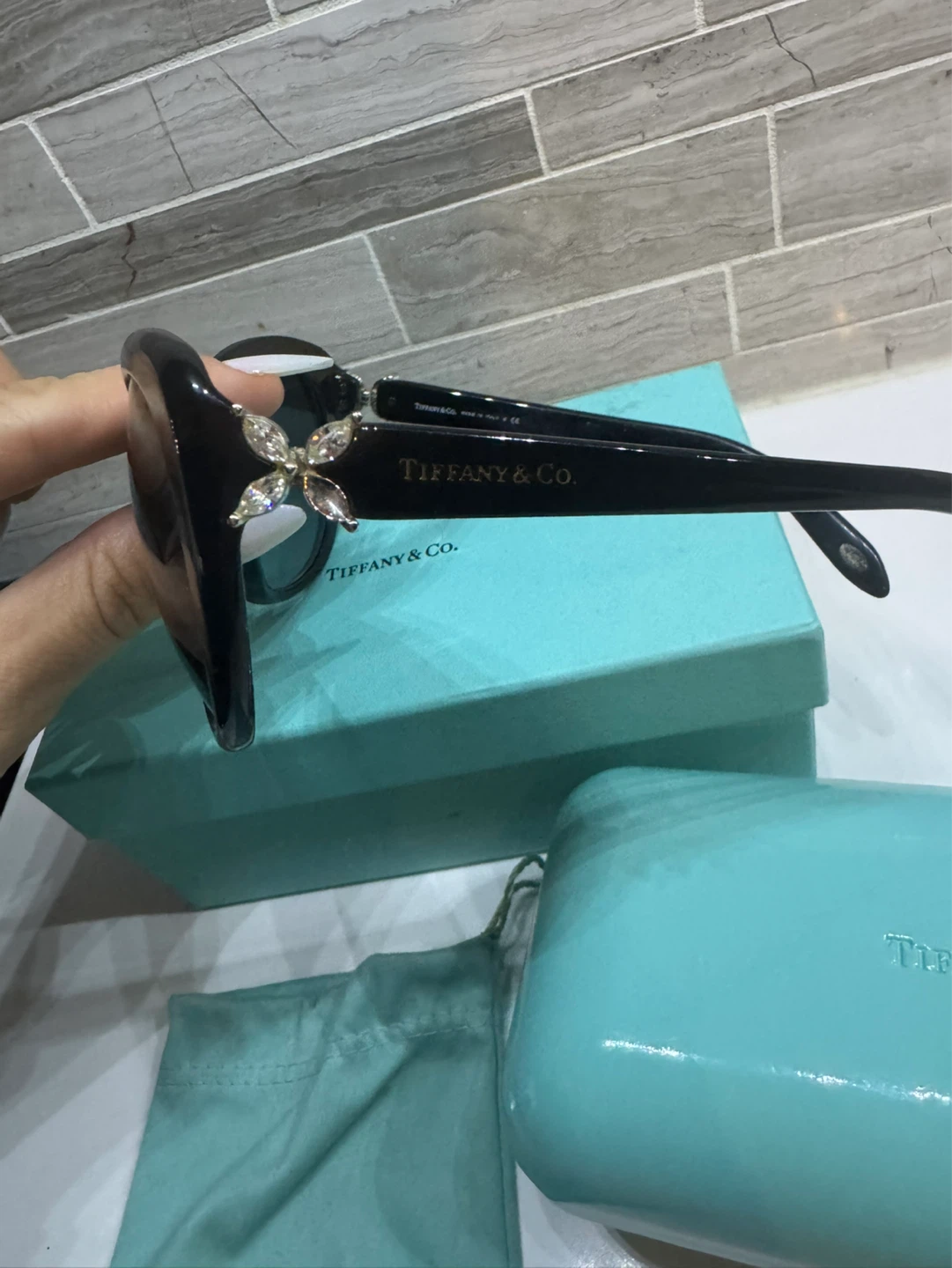 Tiffany & Co. Black Butterfly Accent Sunglasses - photo 3